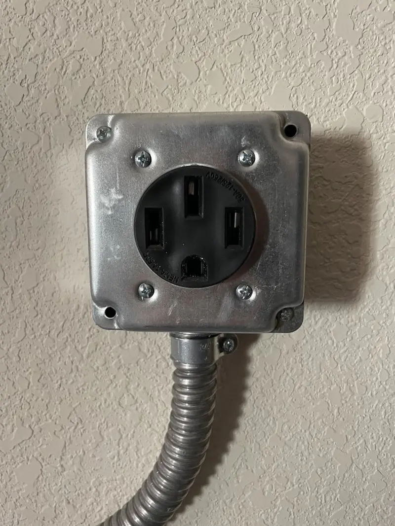 NEMA 14-50 outlet installed for Smart Home Electrical in Stuttgart